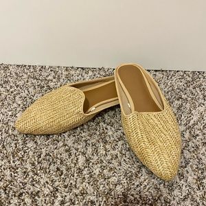 Universal Thread Mules | Tan Woven Shoes | 10